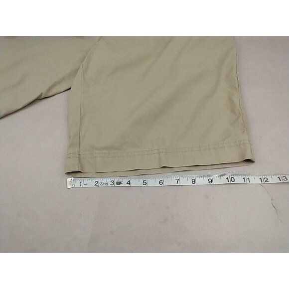 Mens IZOD Seaside Poplin Flat Front Shorts Cedarwood Khaki Size 34W X 10.5L - Picture 5 of 16